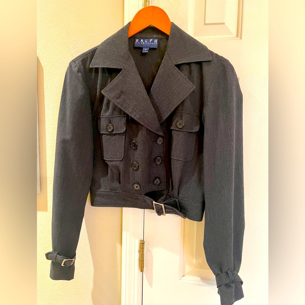 Vintage Ralph Lauren double breasted cropped jacket 100% wool